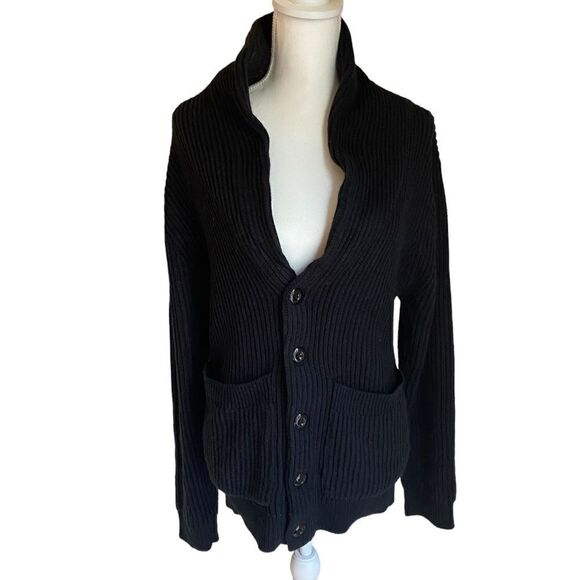 Navy Blue Knit Cardigan Sweater iClosam Oversized  Size Small NWT - Picture 3 of 8